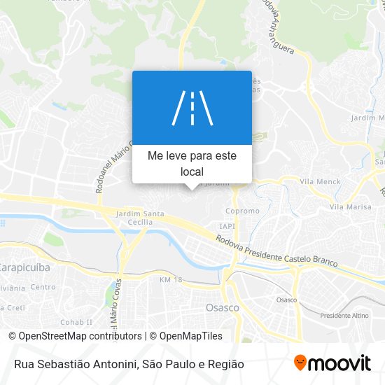 Rua Sebastião Antonini mapa