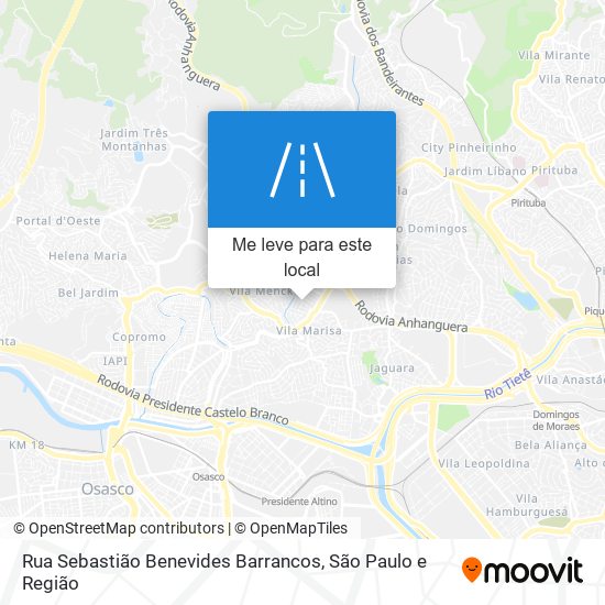 Rua Sebastião Benevides Barrancos mapa