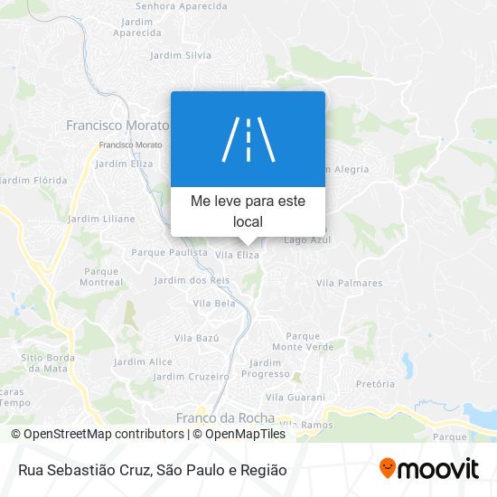 Rua Sebastião Cruz mapa