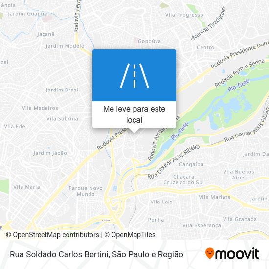 Rua Soldado Carlos Bertini mapa