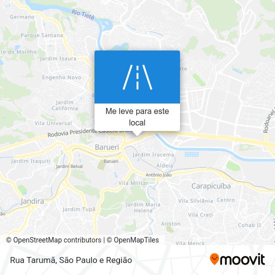 Rua Tarumã mapa