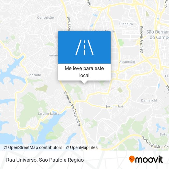 Rua Universo mapa