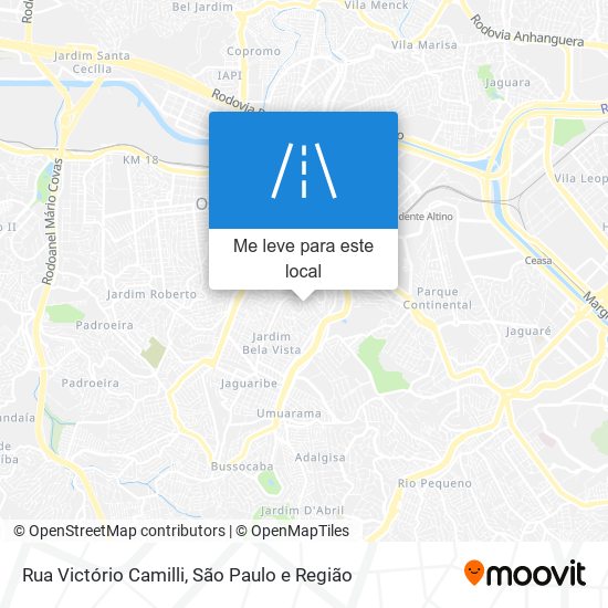 Rua Victório Camilli mapa