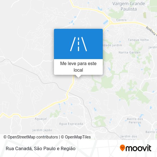 Rua Canadá mapa