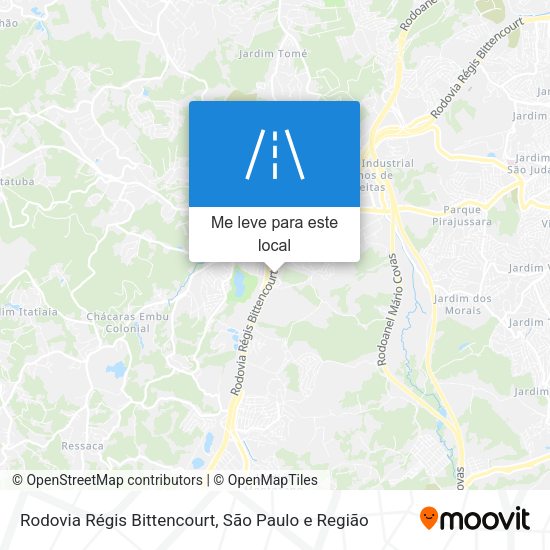 Rodovia Régis Bittencourt mapa