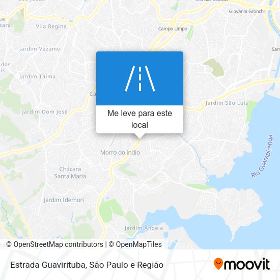 Estrada Guavirituba mapa