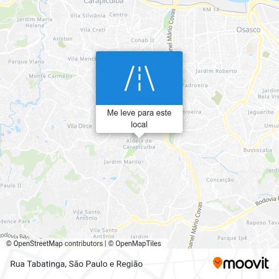 Rua Tabatinga mapa