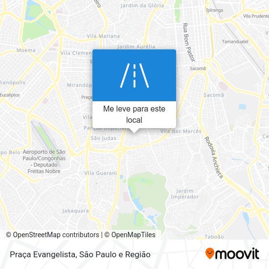Praça Evangelista mapa