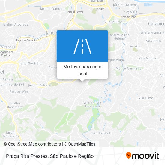 Praça Rita Prestes mapa