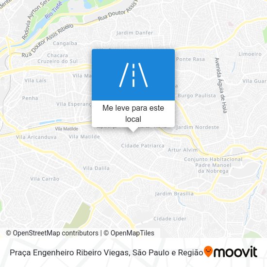 Praça Engenheiro Ribeiro Viegas mapa