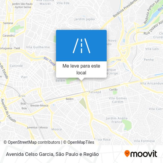 Avenida Celso Garcia mapa