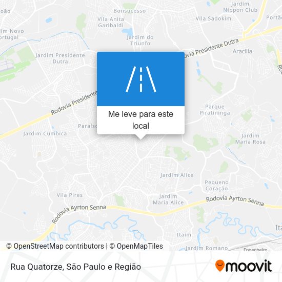 Rua Quatorze mapa