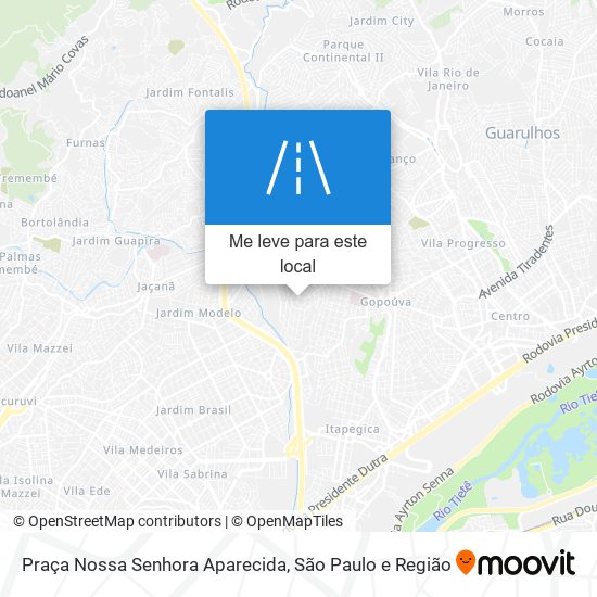 Praça Nossa Senhora Aparecida mapa