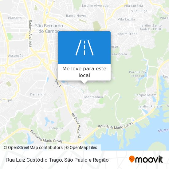 Rua Luiz Custódio Tiago mapa