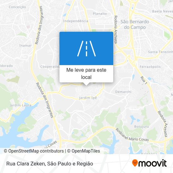 Rua Clara Zeken mapa