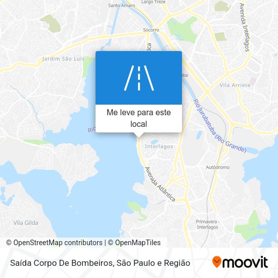 Saída Corpo De Bombeiros mapa