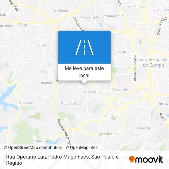 Rua Operário Luiz Pedro Magalhães mapa