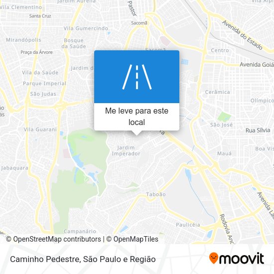 Caminho Pedestre mapa
