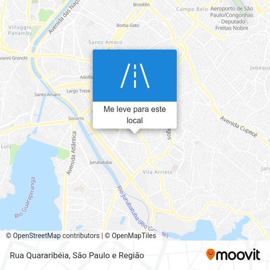 Rua Quararibéia mapa