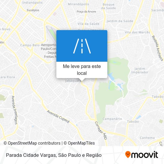 Parada Cidade Vargas mapa