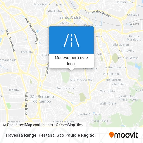 Travessa Rangel Pestana mapa