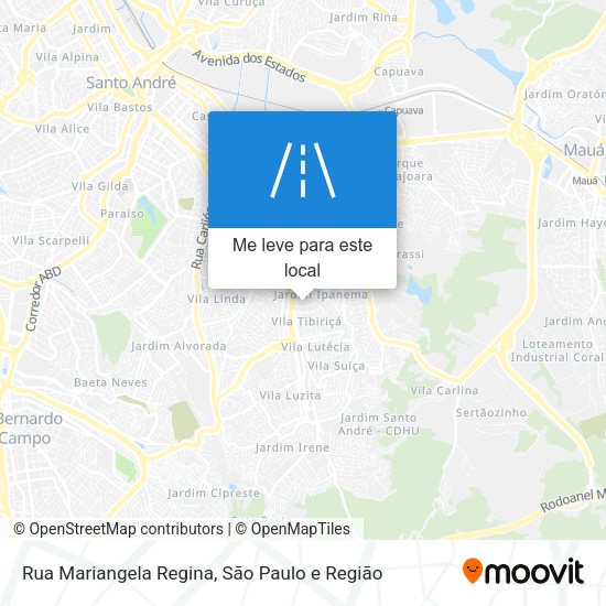 Rua Mariangela Regina mapa