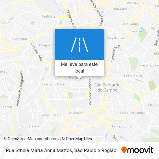 Rua Sthela Maria Anna Mattos mapa