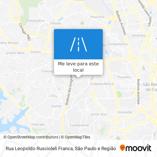 Rua Leopoldo Ruscioleli Franca mapa