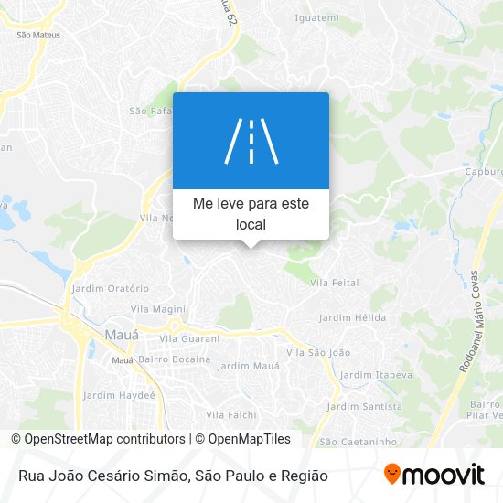 Rua João Cesário Simão mapa