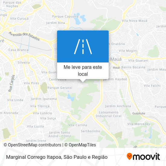 Marginal Corrego Itapoa mapa