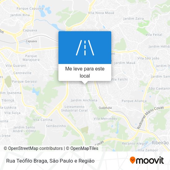 Rua Teófilo Braga mapa