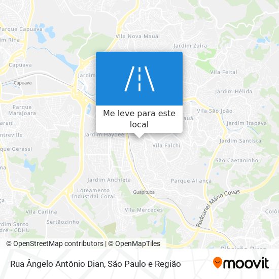 Rua Ângelo Antônio Dian mapa