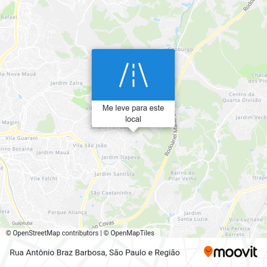 Rua Antônio Braz Barbosa mapa