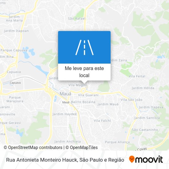 Rua Antonieta Monteiro Hauck mapa