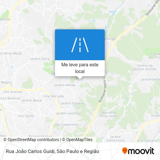 Rua João Carlos Guidi mapa