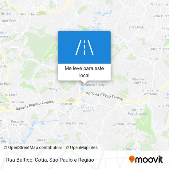 Rua Baltico, Cotia mapa