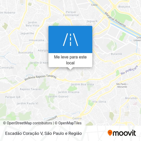 Escadão Coração V mapa