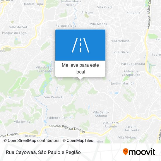 Rua Cayowaá mapa