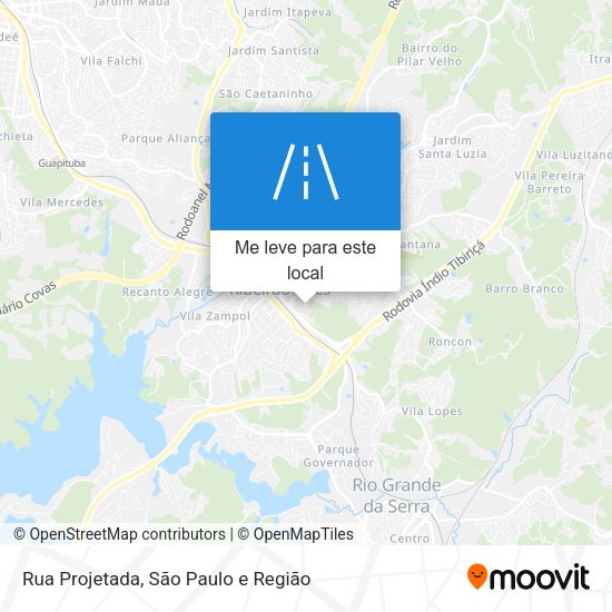 Rua Projetada mapa