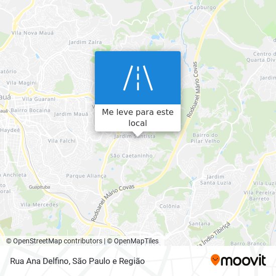 Rua Ana Delfino mapa