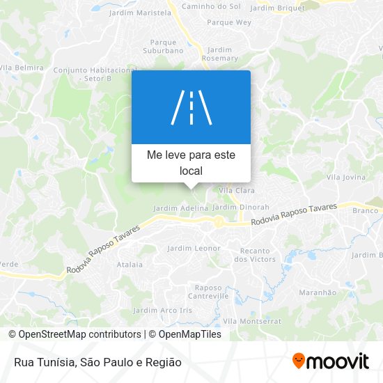 Rua Tunísia mapa