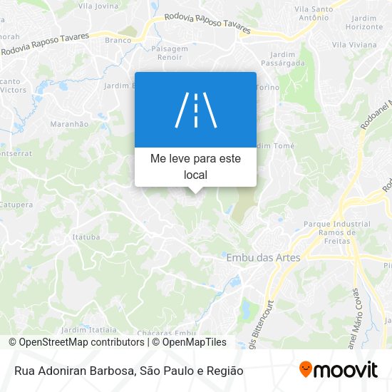 Rua Adoniran Barbosa mapa