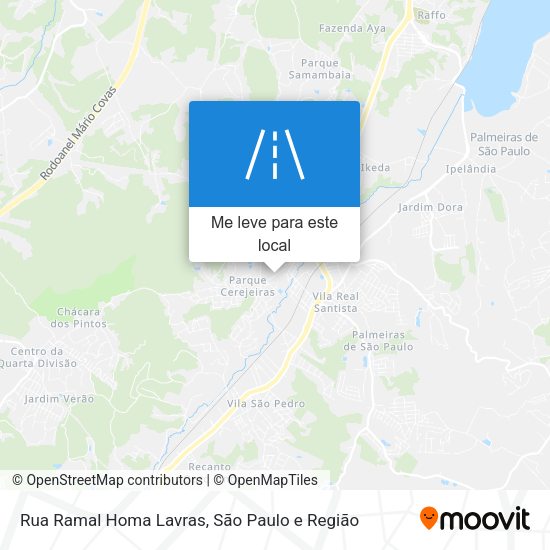 Rua Ramal Homa Lavras mapa