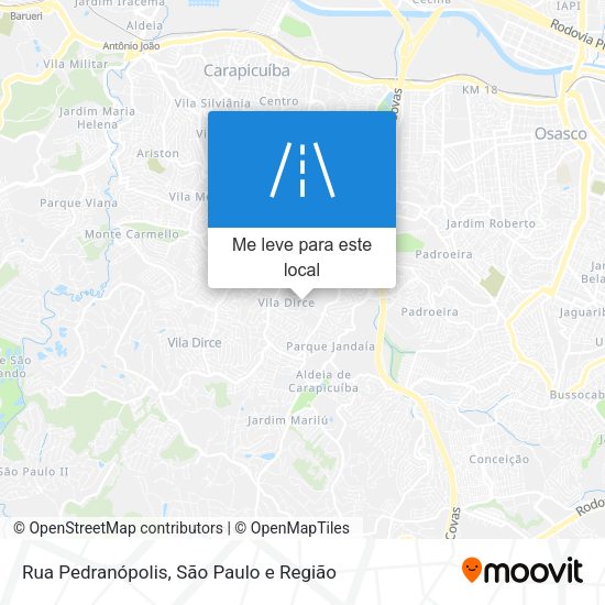 Rua Pedranópolis mapa