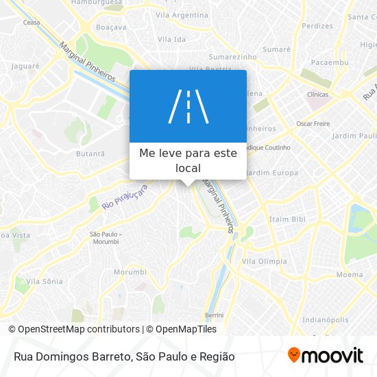 Rua Domingos Barreto mapa