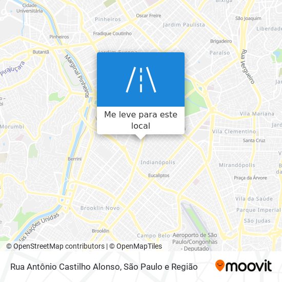 Rua Antônio Castilho Alonso mapa