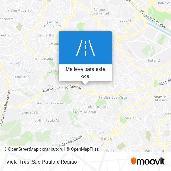Viela Três mapa