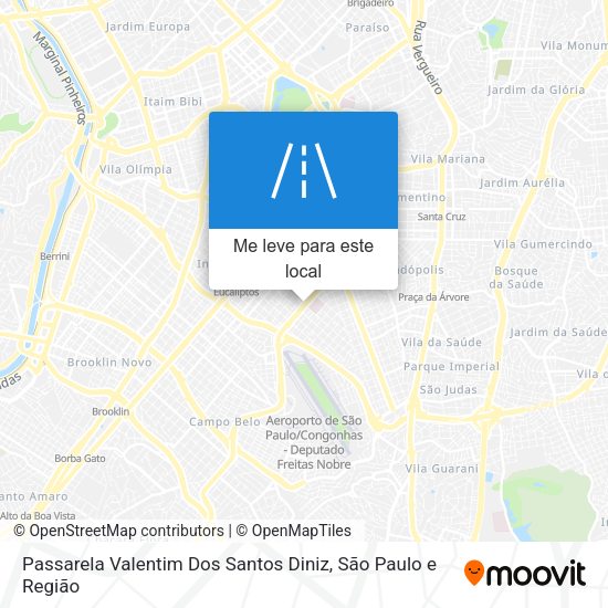 Passarela Valentim Dos Santos Diniz mapa