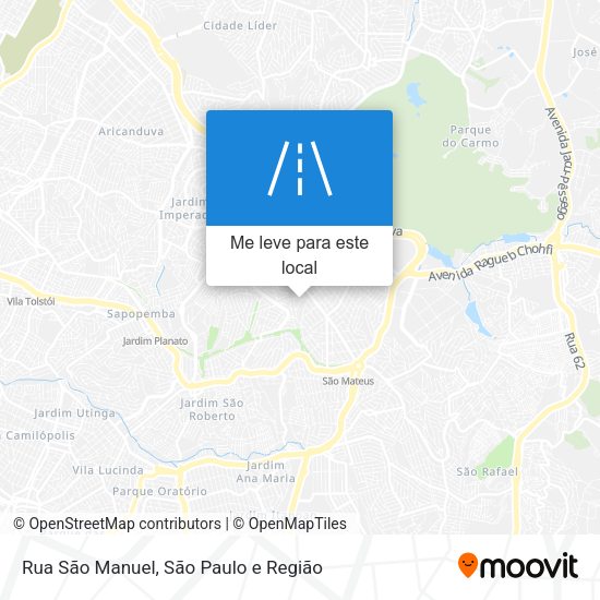 Rua São Manuel mapa