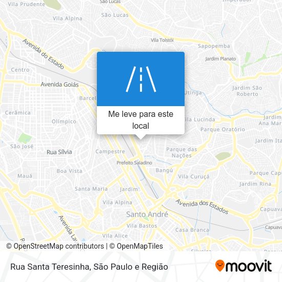 Rua Santa Teresinha mapa